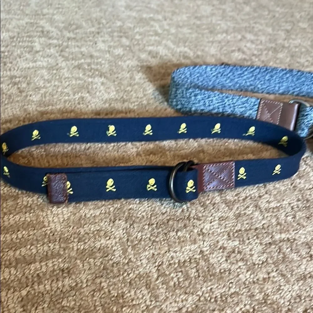 Chic Blue and Black Belt Set Men M, Boys L, and Boys 12 - Picture 10 of 11